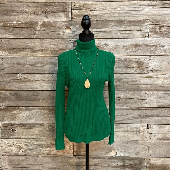 💚Emerald Green Talbots Turtleneck💚 - Picture 3 of 7